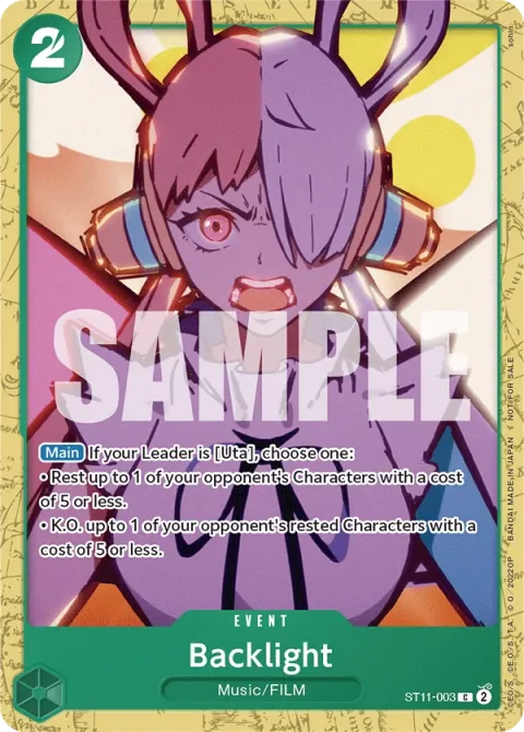 Carte One Piece Backlight ST11-003 · parallèle, extension Deck vert Uta