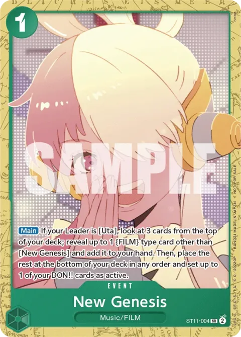 Carte One Piece New Genesis ST11-004 · parallèle, extension Deck vert Uta