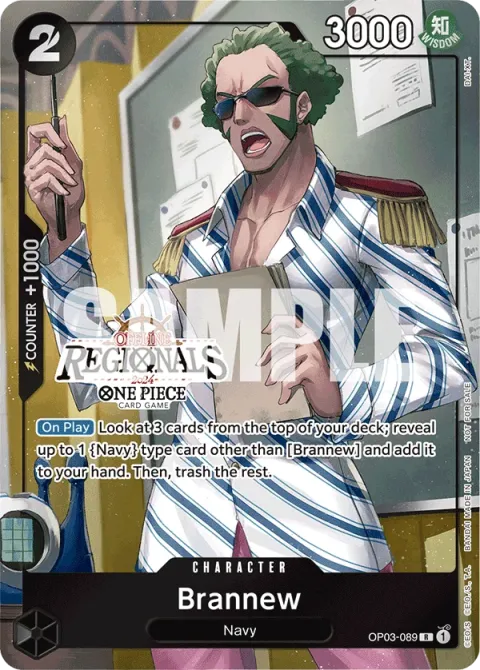 Carte One Piece Brannew OP03-089 · parallèle, extension Deck noir Smoker