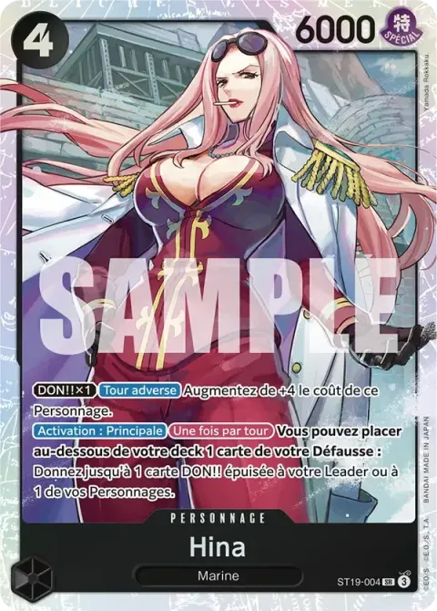 Carte One Piece Hina ST19-004, extension Deck noir Smoker
