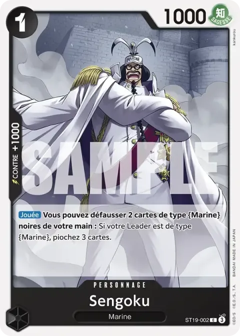 Carte One Piece Sengoku ST19-002, extension Deck noir Smoker