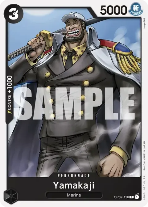 Carte One Piece Yamakaji OP02-116 · parallèle, extension Deck noir Smoker