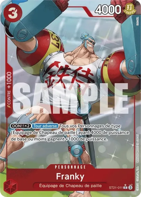 Carte One Piece Franky ST21-011 · parallèle, extension Deck Gear 5TH