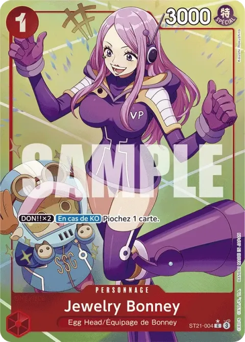 Carte One Piece Jewelry Bonney ST21-004 · parallèle, extension Deck Gear 5TH