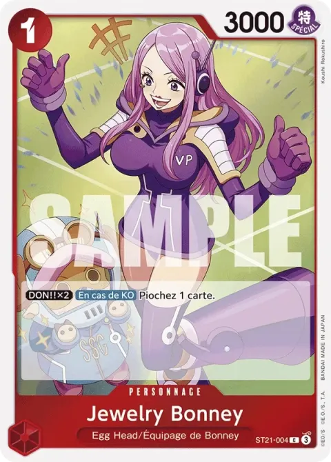 Carte One Piece Jewelry Bonney ST21-004, extension Deck Gear 5TH