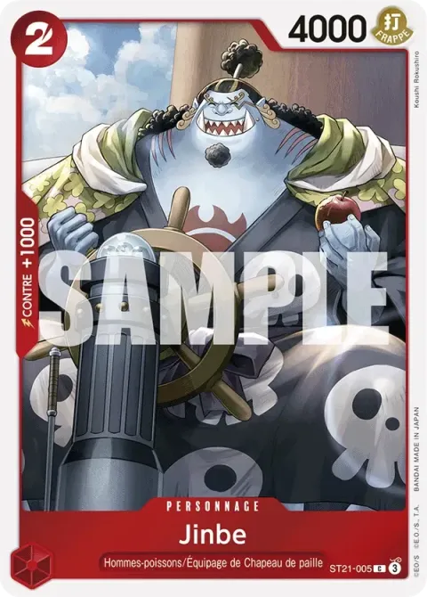 Carte One Piece Jinbe ST21-005, extension Deck Gear 5TH