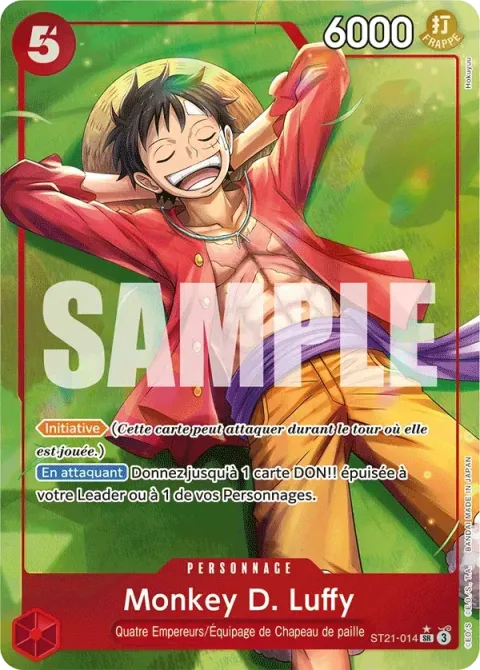 Carte One Piece Monkey D. Luffy ST21-014 · parallèle, extension Deck Gear 5TH