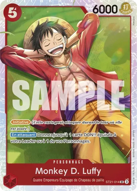 Carte One Piece Monkey D. Luffy ST21-014, extension Deck Gear 5TH