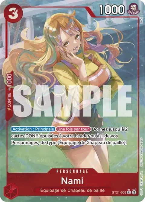 Carte One Piece Nami ST21-009 · parallèle, extension Deck Gear 5TH