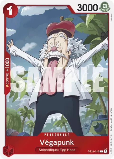 Carte One Piece Végapunk ST21-013, extension Deck Gear 5TH