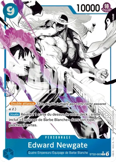 Carte One Piece Edward Newgate ST22-003 · parallèle, extension Deck Ace et Newgate