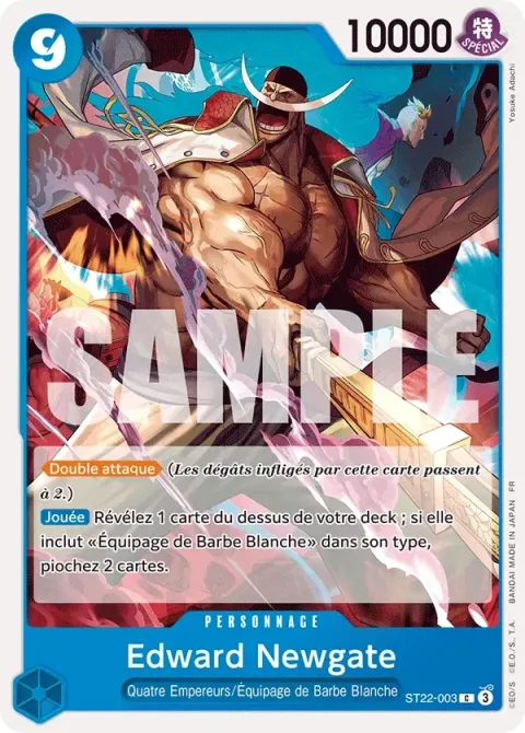 Carte One Piece Edward Newgate ST22-003, extension Deck Ace et Newgate