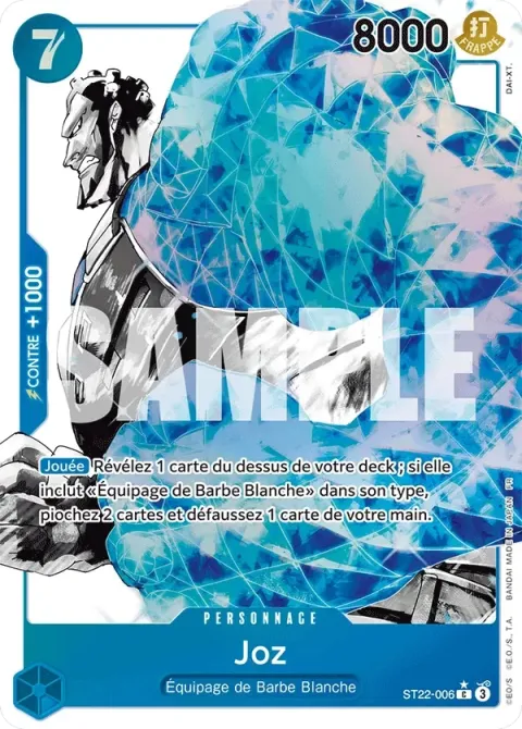 Carte One Piece Joz ST22-006 · parallèle, extension Deck Ace et Newgate