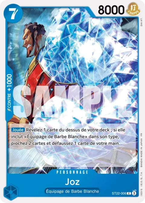 Carte One Piece Joz ST22-006, extension Deck Ace et Newgate