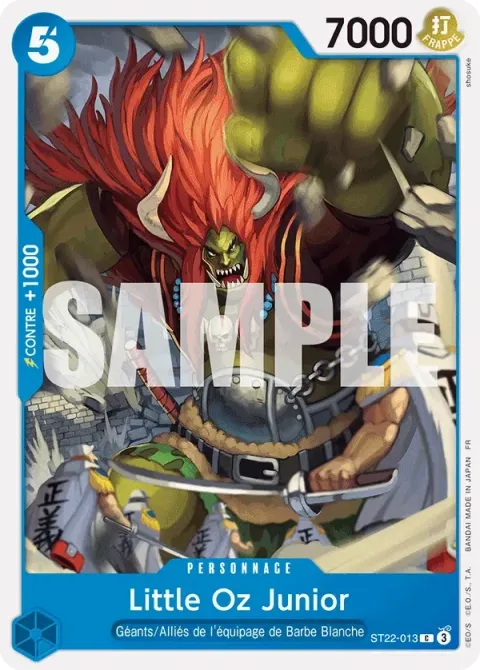 Carte One Piece Little Oz Junior ST22-013, extension Deck Ace et Newgate