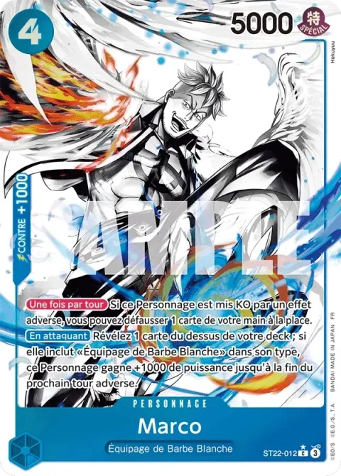 Carte One Piece Marco ST22-012 · parallèle, extension Deck Ace et Newgate