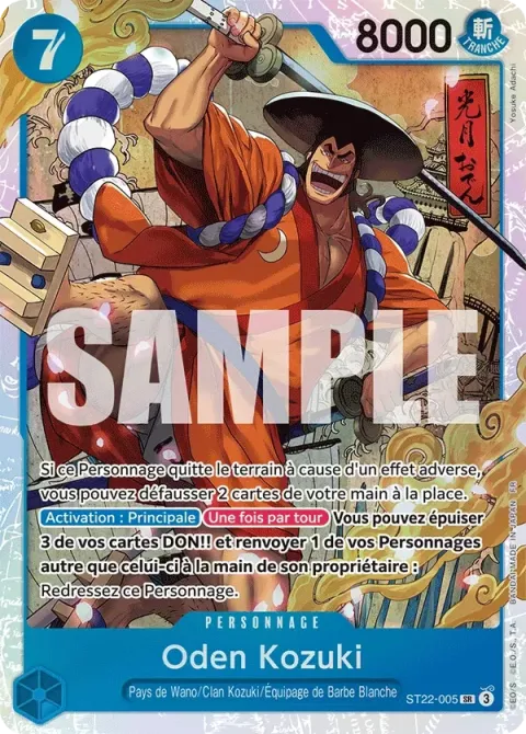 Carte One Piece Oden Kozuki ST22-005, extension Deck Ace et Newgate