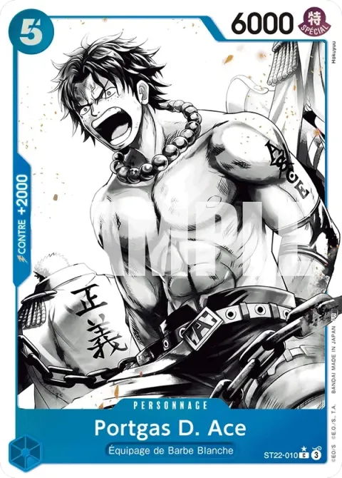 Carte One Piece Portgas D. Ace ST22-010 · parallèle, extension Deck Ace et Newgate