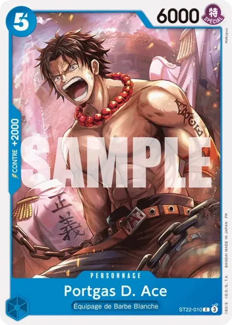 Carte One Piece Portgas D. Ace ST22-010, extension Deck Ace et Newgate