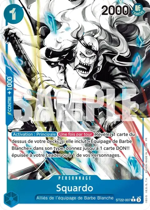 Carte One Piece Squardo ST22-007 · parallèle, extension Deck Ace et Newgate