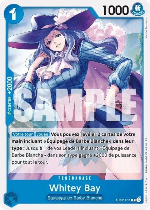 Carte One Piece Whitey Bay ST22-011, extension Deck Ace et Newgate