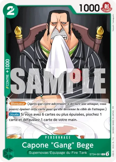 Carte One Piece Capone « Gang » Bege ST24-001, extension Deck vert Jewelry Bonney
