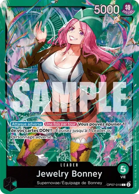 Carte One Piece Jewelry Bonney OP07-019 · parallèle 2, extension Deck vert Jewelry Bonney