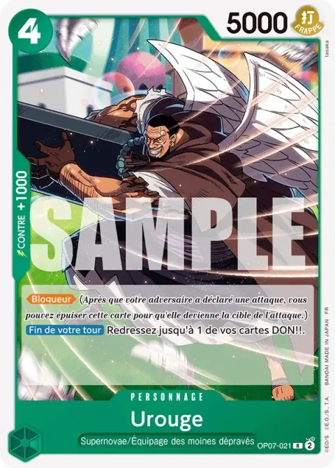 Carte One Piece Urouge OP07-021 · parallèle 2, extension Deck vert Jewelry Bonney