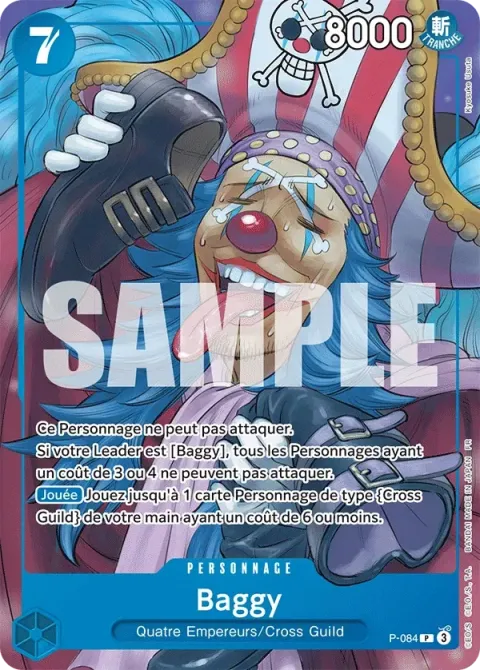 Carte One Piece Baggy P-084, extension Deck bleu Baggy