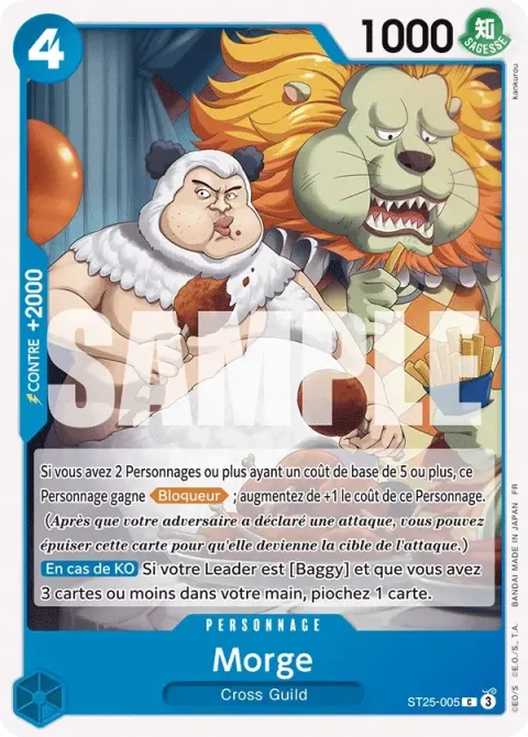 Carte One Piece Morge ST25-005, extension Deck bleu Baggy
