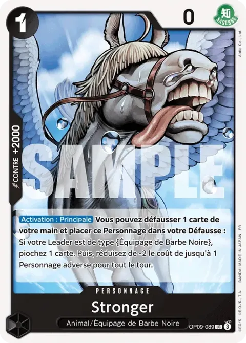 Carte One Piece Stronger OP09-089, extension Deck noir Marshall D. Teach