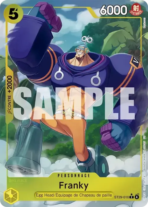 Carte One Piece Franky ST29-010 · parallèle, extension Deck Egg Head