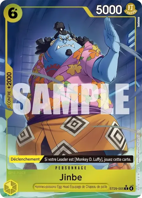 Carte One Piece Jinbe ST29-005 · parallèle, extension Deck Egg Head