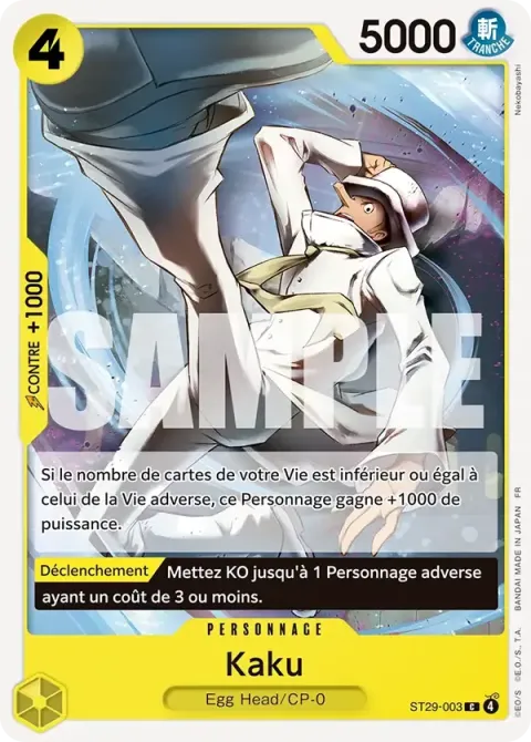 Carte One Piece Kaku ST29-003, extension Deck Egg Head