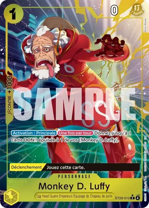 Carte One Piece Monkey D. Luffy ST29-012 · parallèle, extension Deck Egg Head