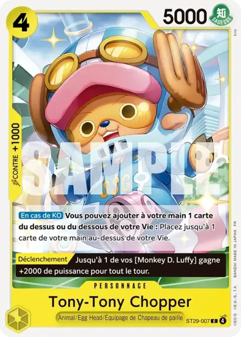 Carte One Piece Tony-Tony Chopper ST29-007, extension Deck Egg Head