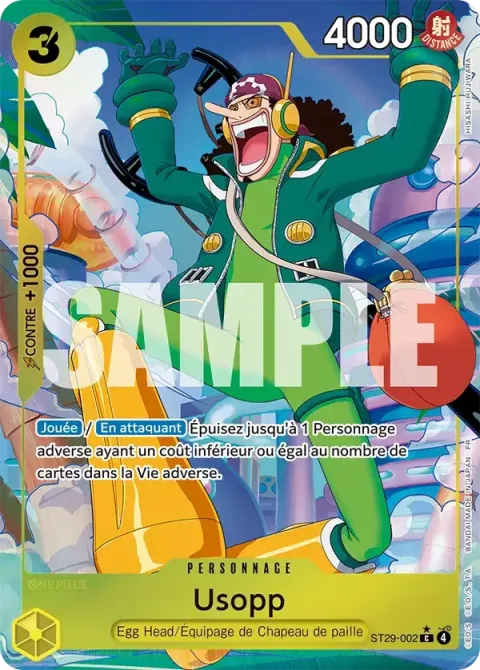 Carte One Piece Usopp ST29-002 · parallèle, extension Deck Egg Head