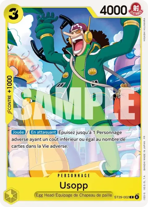 Carte One Piece Usopp ST29-002, extension Deck Egg Head