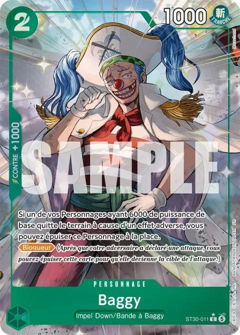 Carte One Piece Baggy ST30-011 · parallèle, extension Deck Luffy et Ace