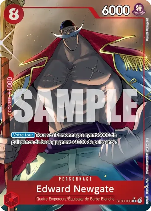 Carte One Piece Edward Newgate ST30-003 · parallèle, extension Deck Luffy et Ace