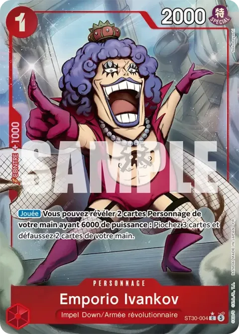 Carte One Piece Emporio Ivankov ST30-004 · parallèle, extension Deck Luffy et Ace