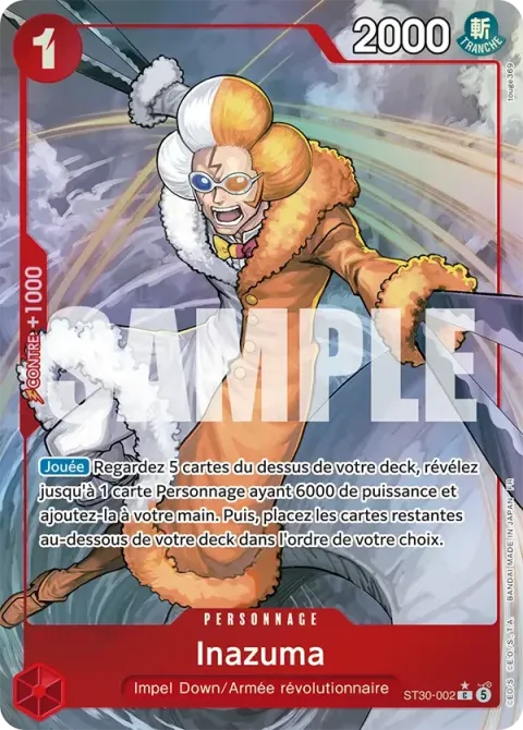 Carte One Piece Inazuma ST30-002 · parallèle, extension Deck Luffy et Ace