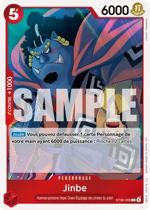 Carte One Piece Jinbe ST30-006, extension Deck Luffy et Ace