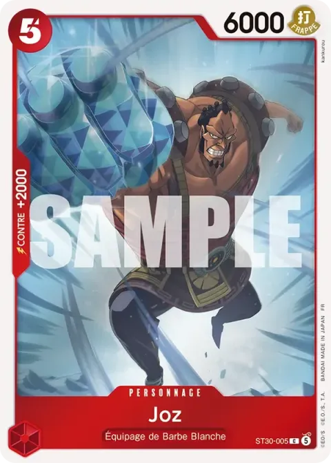 Carte One Piece Joz ST30-005, extension Deck Luffy et Ace