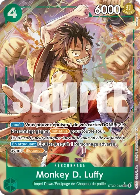 Carte One Piece Monkey D. Luffy ST30-012 · parallèle, extension Deck Luffy et Ace