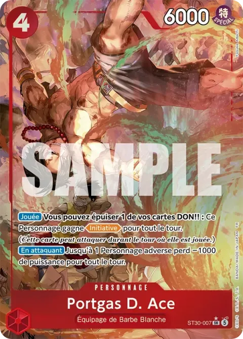 Carte One Piece Portgas D. Ace ST30-007 · parallèle, extension Deck Luffy et Ace