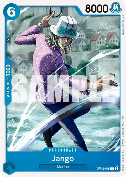 Carte One Piece Jango OP12-045, extension Deck bleu Kuzan