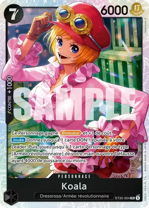 Carte One Piece Koala ST35-004, extension Deck rouge/noir Sabo