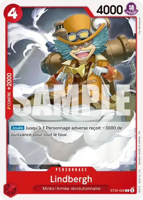 Carte One Piece Lindbergh ST35-002, extension Deck rouge/noir Sabo