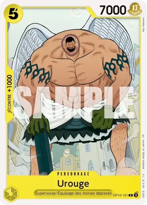 Carte One Piece Urouge OP10-101, extension Deck jaune Eustass « Captain » Kidd